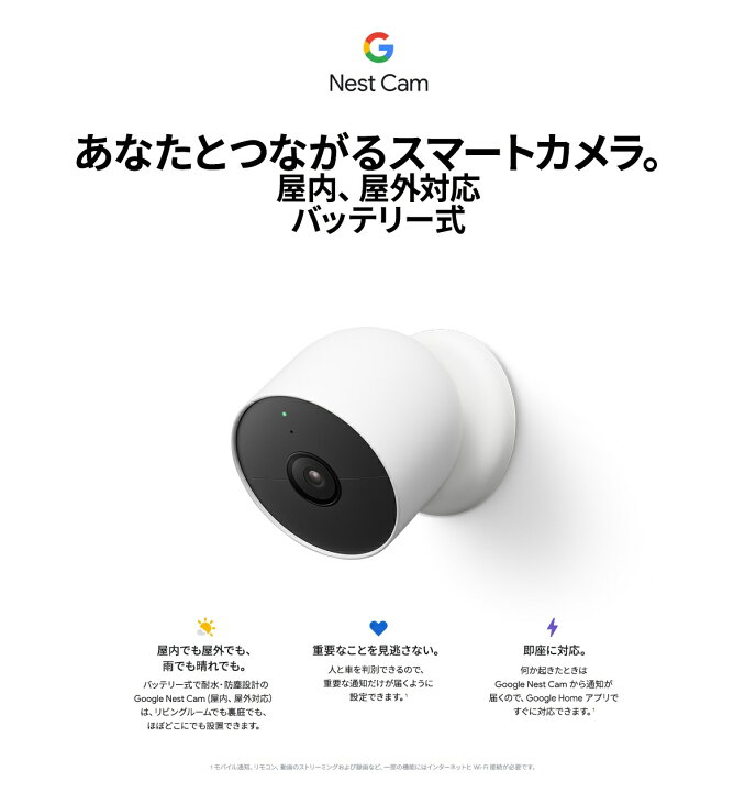 楽天市場】【納期約2週間】GA01317-JP Google Nest Cam スマートカメラ 