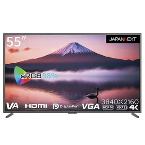 �y�[����1�����ȏ�z�y�z���ݒu���i�zJAPANNEXT JNV5500UHDRN 55�^4K ���C�h�t�����j�^�[ �m���O���A sRGB98%�Ή� VA�p�l���̗p�uM50�^�v�i���j