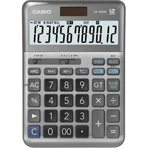 【納期約7〜10日】CASIO カシオ DF-200RC-N 軽減税率電卓 12桁 DF200RCN