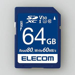 y[7`10zyll1_܂ŁzELECOM GR MF-FS064GU13V3R f[^SDXCJ[h(UHS-I U3 V30) 64GB