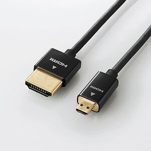 y[7`10zyll1_܂ŁzELECOM GR JڑpHDMIP[u(HDMI micro^Cv) 2.0m DGW-HD14SSU20BK