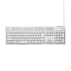 �y�[����2�T�ԁz�y����l�l1�_�܂ŁzELECOM �G���R�� TK-FCM064WH�^RS USB�^PS2�ڑ� �X�^���_�[�h�L�[�{�[�h �z���C�g TKFCM064WHRS