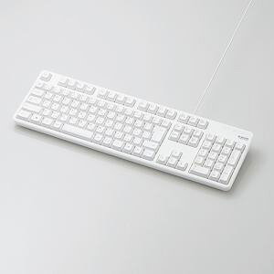 y[7`10zyll1_܂ŁzELECOM GR TK-FCM104WH LtL[{[h zCg TKFCM104WH