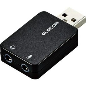【納期約2週間】ELECOM エレコム USB-AADC01BK USBオーディオ変換アダプタ ブラック USBAADC01BK