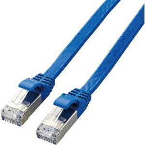 �y�[����7�`10���zELECOM �G���R�� LD-TWSF�^BU1 LAN�P�[�u�� CAT7���� �t���b�g 1.0m �u���[ LDTWSF/BU1