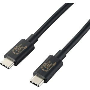 y[7`10zGR USB4-CCPE10NBK USB4P[u C-C^Cv Fؕi USB Power DeliveryΉ 240W 1.0m ubN