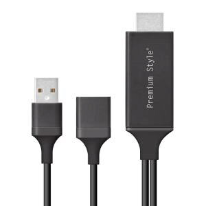 �y�[����2�T�ԁzPGA PG-IPTV03BK HDMI�~���[�����O�P�[�u�� PremiumStyle 2m �u���b�N