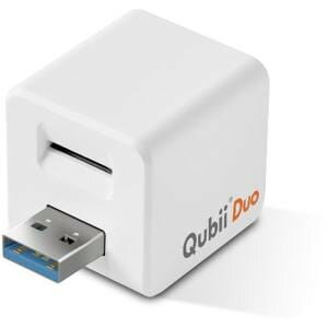 �y�[����2�T�ԁzMAKTAR MKPQD-W iOS�^Android�o�b�N�A�b�v�X�g���[�W Maktar Qubii Duo USB Type A �z���C�g
