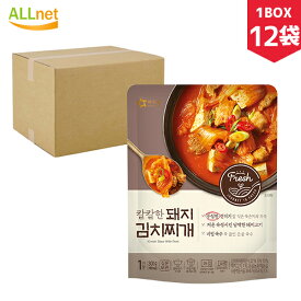 【送料無料】OURHOME ピリ辛 豚キムチチゲスープ300g×12袋 1BOX 韓国食品 韓国料理 コムタン スープ 清浄園 ソルロンタン ソウル風 牛骨スープ 雪濃湯 スープ 即席 人気PBシリーズ journey go fresh の人気商品 キムチ鍋