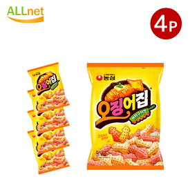 【送料無料】農心 オジンオチップ いかバター焼き味スナック　78g×4袋セット　お菓子　韓国食品　韓国菓子