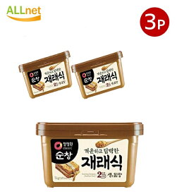 【まとめてお得・送料無料】韓国味噌 スンチャン テンジャン 1kg×3点セット 清浄園 | 韓国 みそ テンジャンチゲの素 コチュジャン カンジャン と並ぶ 韓国の伝統的な調味料 味噌