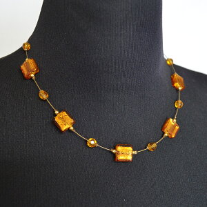 ���F�l�`�A���O���X �l�b�N���X �Z���A���o�[/�p�[�e�B�[�p/�K���X/(�J���Čv��)42cm/�C�^���A/�����[�m/�������u���b�N��