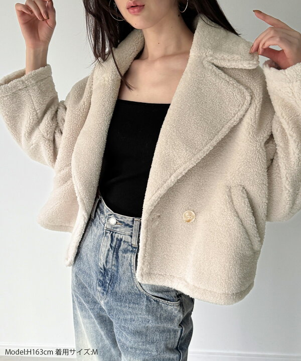 楽天市場】クロップドボアコート : junoahジュノア