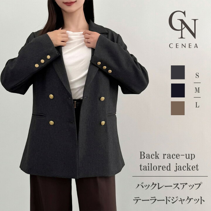 楽天市場】CENEA バックレースアップテーラードジャケット : junoah 