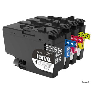 �y���������z�C���N�J�[�g���b�W �u���U�[ �p LC417XL LC417XLBK LC417XLC LC417XLM LC417XLY ��e�� 4�F�R���{ �Ή��@��FMFC-J7700CDW / MFC-J7600CDW / MFC-J7500CDW / MFC-J5800CDW / HL-J7010CDW