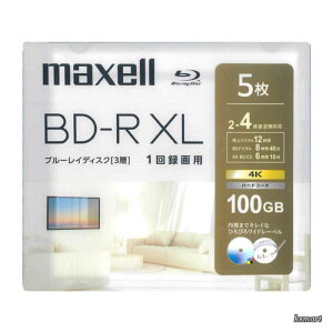�y���������z�^��p�u���[���C�f�B�X�N BD-RXL 5������ maxell [5�� /100GB /�C���N�W�F�b�g�v�����^�[�Ή�] BRV100WPH.5S