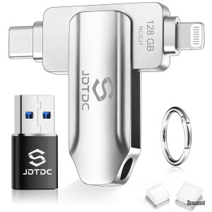�y���������zMFi�F�� iPhone USB�������b���K�e�� 128GB�bUSB�t���b�V���h���C�u�bLightning/Type-C���Ή��b�ʐ^�E����E�A���� �����o�b�N�A�b�v�b�Ή� iPhone 17/16/15/iPad �O�t���X�g���[�W