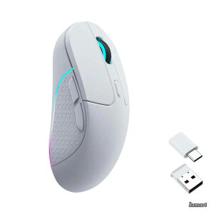 �y���������zM3 ���C�����X�}�E�X�APAW3395�Z���T�[�A�v���O�����\�ȃ}�N���{�^�����ځA26 000 DPI�A2.4 GHz/Bluetooth 5.1�Ή��A 79g�y�ʁA�l�ԍH�w�f�U�C�� (�z���C�g)