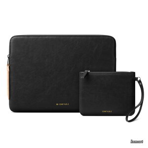 �y���������zSlim Protective Laptop Sleeve with Accessory Pouch Compatible with 13/13.3/14 Inch MacBook Pro & MacBook Air Mac Travel Case Slim PU Leather Laptop Cover M4/M3/M2/M1 2025-2021 Black