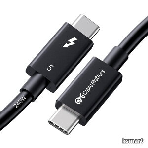 �y���������zCable Matters 80Gbps Thunderbolt 5 �P�[�u�� - 1m�A[�ő�120Gbps�ш敝�u�[�X�g?240W�[�d?8K / 4K 540Hz]�A�T���_�[�{���g5�P�[�u���AThunderbolt 4/USB4/US