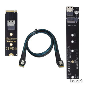 �y���������zM.2 NVME NGFF M-Key SSD �I�X - ���X �����P�[�u�� 40cm SFF-8654 �R�l�N�^�A�_�v�^�[�t�� ���C���{�[�h SSD 2280/22110�p