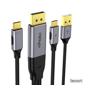 �y���������zDisplayPort to USB C �P�[�u�� 5K60Hz/4K144Hz/4K60Hz�A2m �P����DisplayPort�\�[�X ���� USB-C �^�b�`�\�ȃ��o�C�����j�^�[�AStudio Display�ANreal Air/X