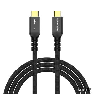 �y���������zCables [Intel�F��] Thunderbolt 5 �P�[�u�� 120Gbps�ш敝?240W PD�[�d?16K �����t���b�V�����[�g�Ή� - USB-C to USB-C Thunderbolt 4/3 & USB4 �݊� MacB