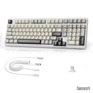 �y���������z× ATTACK SHARK X98PRO �Q�[�~���O�L�[�{�[�h 98�L�[ 3���[�h�ڑ��iBluetooth/2.4G/�L���j���J�j�J���L�[�{�[�h���C�����X �K�X�P�b�g�\�� 5�w�����݌v �J�X