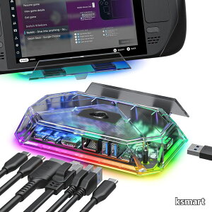 �y���������zRGB �h�b�L���O�X�e�[�V���� Steam Deck (OLED)/ROG Ally/Legion Go�Ή� 8-in-1 USBC �h�b�N 4K@60Hz HDMI�A�M�K�r�b�g�C�[�T�l�b�g�AUSB C 3.0�A�f���A��USB