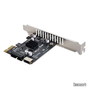 �y���������zType-E USB 3.1 �t�����g�p�l���\�P�b�g& USB 3.0 - PCI-E 1X Express�J�[�h VL805�A�_�v�^�[ �}�U�[�{�[�h�p