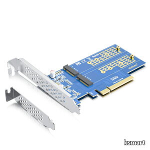 �y���������z�f���A�� M.2 NVMe SSD �A�_�v�^�[�J�[�h PCIe 3.0 x8 �X���b�g (M-Key) / 2���NVMe�h���C�u�Ή� (����@�\���ڃ}�U�[�{�[�h�K�{) / BIOS�����T�|�[�g�K�v/�f