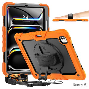 �y���������ziPad Pro 13�C���` (M4/M5) ��p�P�[�X �ϏՌ� �n���h�O���b�v/�V�����_�[�X�g���b�v�t�� ���u��/�c�u�� 360�x��]�X�^���h �y�����[ �H�� ���� ��ʃt�B����