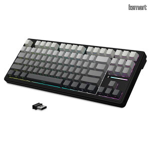 �y���������zx ATTACK SHARK M87PROV2 ���J�j�J���Q�[�~���O�L�[�{�[�h �R���p�N�g 80% 87�L�[ PBT�����X�^�C���L�[�L���b�v 3�ڑ����[�h Bluetooth5.0/2.4Ghz/Type-C �A