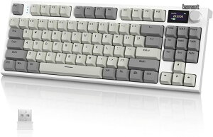 �y���������zSHARK x AJAZZ K86 �Q�[�~���O�L�[�{�[�h ���C�����X�L�[�{�[�h �L�[�{�[�h bluetooth ���C�����X ���j�A�Z�K�F�؍ς� TFT�J���[�X�N���[�� �m�u �V���i�K�X�N
