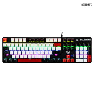 �y���������zAula S500 �L���Q�[�~���O�L�[�{�[�h 100%�t���T�C�Y ���J�j�J���L�[�{�[�h �e���L�[�t�� 104�L�[ NKRO �����L�[�L���b�v RGB�o�b�N���C�g�t�� PC & e�X�|�[�c