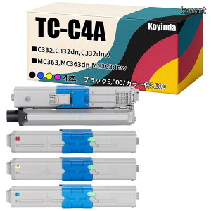 �y���������zOKI�p TC-C4A2 �݊��g�i�[ 4�F�Z�b�g (TC-C4AK2*1/TC-C4AC2*1/TC-C4AM2*1/TC-C4AY2*1)��e��