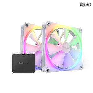 �y���������zNZXT F140RGB 140mm x2 RGB�R���g���[���t�� �z���C�g PC�P�[�X�t�@�� RF-R14DF-W1 FN1768