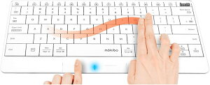 �y���������zINNOPRESSO �^�b�`�p�b�h���� �}���`�f�o�C�X�Ή� Bluetooth ���C�����X�L�[�{�[�h mokibo �p��z�� (�z���C�g) MacOS/iOS/androidOS/Win�Ή� MKB316US_WH