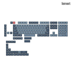 �y���������z�y�������K�i�zKeychron JIS���C�A�E�g�p Double Shot PBT OSA�L�[�L���b�v�E�t���Z�b�g (Gray and Light Blue)