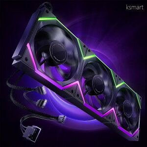 �y���������zAsiaHorse Nyota Pro 120mm �P�[�X�t�@���A120mm PC�t�@���A�_�_�����N�ڑ��Ή��AARGB PWM 2000RPM �É��A�啗�ʁA�W���u���[�h�i�r�C�p�j�A�u���b�N 3�Z�b�g