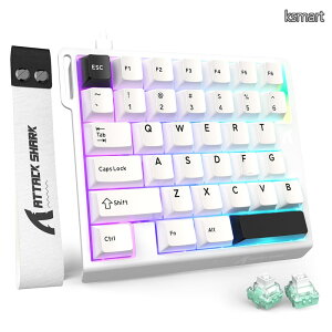 �y���������zATTACK SHARK M36HE �Ў�Q�[�~���O�L�[�{�[�h ���J�j�J�� ���s�b�h�g���K�[ ����f�o�C�X �L���ڑ� F�擋�� RGB�o�b�N���C�g 5�w�����\�� RT���x0.01mm