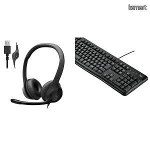 �y���������z�y2�_�Z�b�g�y�������K�i�z�zLogicool(���W�N�[��) �w�b�h�Z�b�g USB �ڑ� �m�C�Y�L�����Z�����O �}�C�N�t�� H390r �X�e���I �R���g���[�� �y�� �u���b�N windows mac