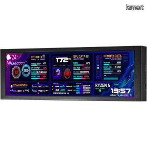 �y���������zwisecoco 7.9  PC CPU�f�[�^�o�[���j�^�[ LCD �f�B�X�v���C HD IPS 1280x400 �~�j�X�N���[���c����] �Z ���T�[�p�l���f�B�X�v���C AIDA64�p�T�u���j�^�[
