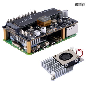 �y���������zGeeekPi P33 M.2 NVME M-Key PoE+ �n�b�g�ARaspberry Pi 5�p�A����Raspberry Pi 5�A�N�e�B�u�N�[���[�t���AM.2 NVMe SSD 2230 2242 2260 2280���T�|�[�g