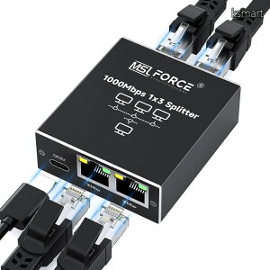�y���������z���{�̒������ MSL FORCE LAN���z�� ���� 1000Mbps RJ45 �X�C�b�`���O�n�u Cat5-Cat8�Ή� ��ғ����o�� lan�P�[�u�����z�� �f�[�^�[�`�� rj65e 1�� 1����3�o��