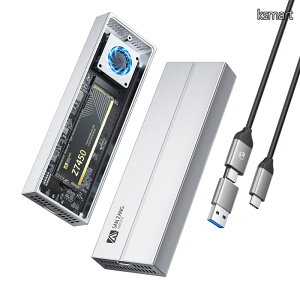 �y���������zZANG MASTER M.2 NVMe SSD �O�t���P�[�X USB4/Thunderbolt 4 40Gbps �ő��`�� ������p�t�@�� �A���~�����{�f�B 2230/2242/2260/2280 SSD���S�Ή� (�V���o�[)