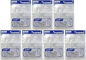 やのまん 9ポケットカードシート フラップ機能付き 8枚入り 3穴、4穴リング対応 7個セット