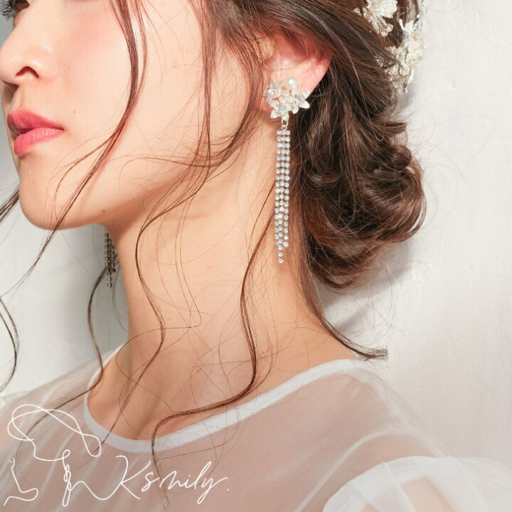 楽天市場】【送料無料】ブライダルピアス ウェディングイヤリング  