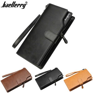 Baellerry 長財布 厳選PUレザー 財布 カードケース 財布 メンズ レディース 革 スマホ収納可能 SIMカード収納 レザー 皮 サイフ 長サイフ 大容量 レディース メンズ財布 メンズウォレット 海外出