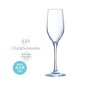 シャンパン 発砲冷酒 グラス Chef&Sommelier シェフ＆ソムリエ シークエンス フルート17 1脚 ペアセット 6脚セット Φ45×H208mm(170ml) おしゃれ シンプル 誕生日 お祝い ギフト カフェ バー ホテル ラウンジ クラブ 割烹 懐石 飲食店 業務用 JD-5986 【食器洗浄機対応】